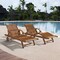 Alaterre Furniture Caspian Eucalyptus Wood Outdoor Lounge Chair with Arms and Adjustable Leg Rest, Set of 2 ANCP033EBO - alternate 3
